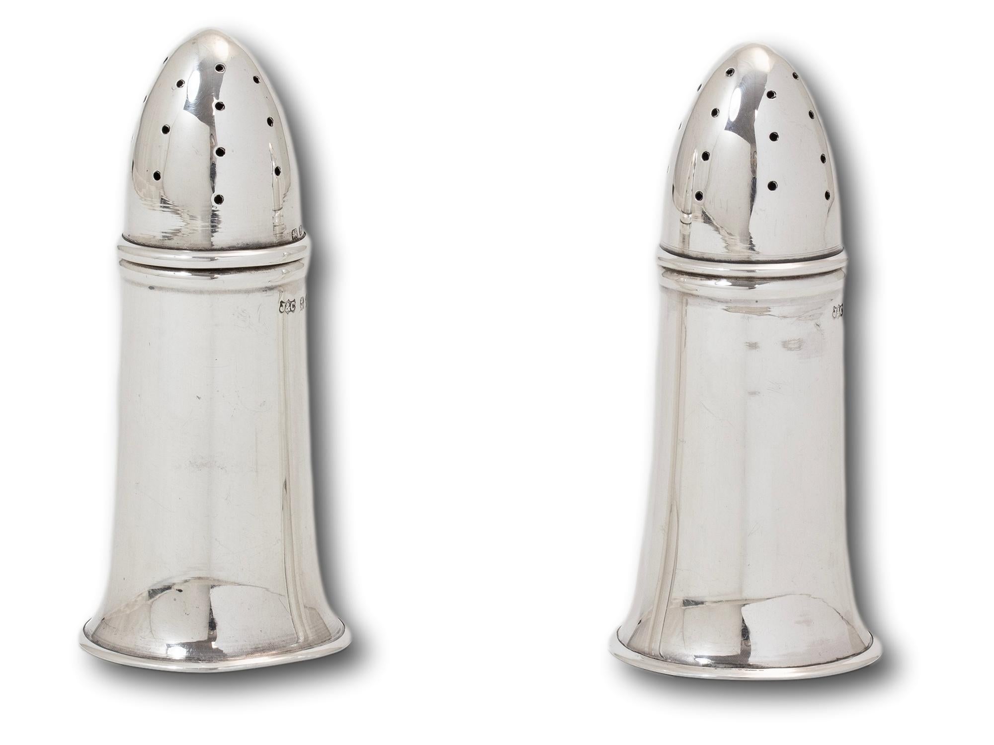 Cast Silver Artillery Shell Condiment Set