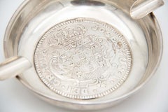 Silver ashtray with the coat of arms of Portugal