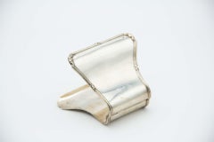 Silver asparagus tongs with spring system