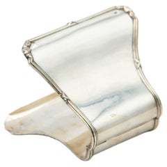 Silver asparagus tongs with spring system