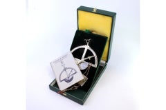 Silver astrolabe commemorating the discoveries with original case