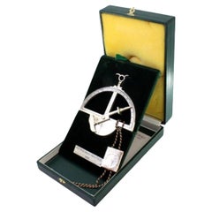 Silver astrolabe commemorating the discoveries with original case