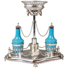 Silver Augsburg Empire Huilière Spice Set Master Johann Matthias Lang Made, 1802