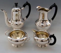 Silver Austria Vienna Coffee Pot Milk Pot Sugar Bowl Creamer Klinkosch 1922-1925