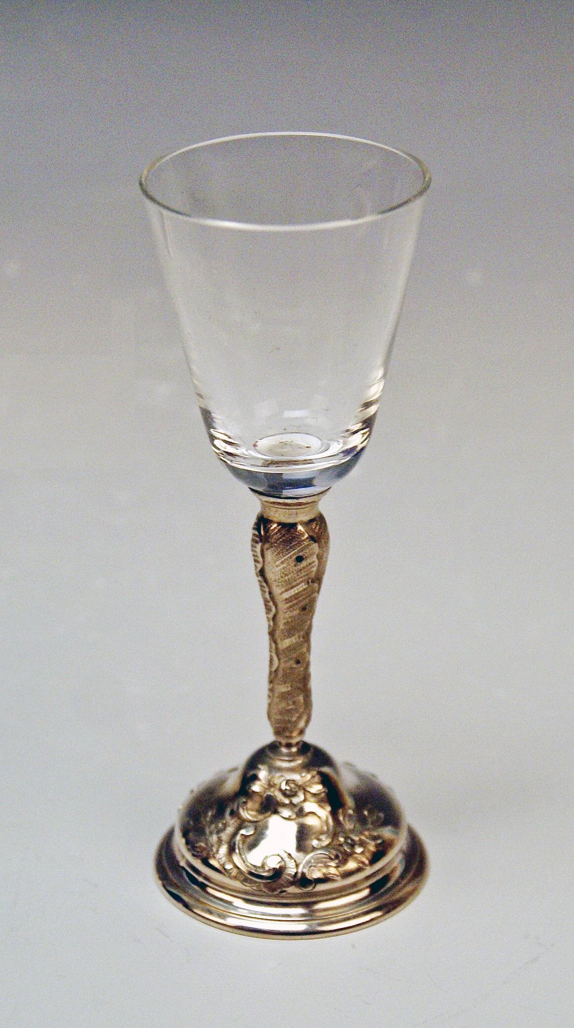 Silver Austria Vienna Liqueur Set Decanter Six Glasses Tray Klinkosch Made 1906 2