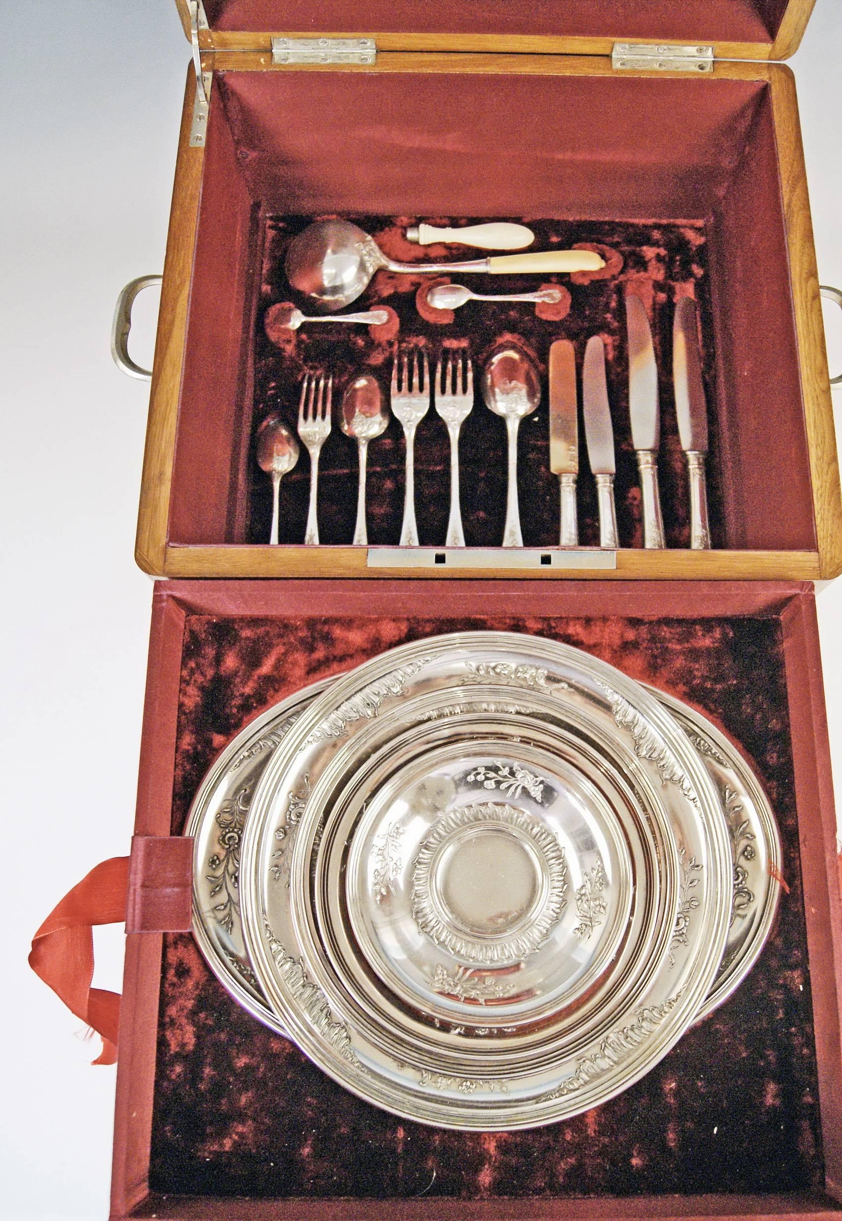 Silver Austria Vienna Set of Dishes Countess Sandizell-Lamberg by Klinkosch 7