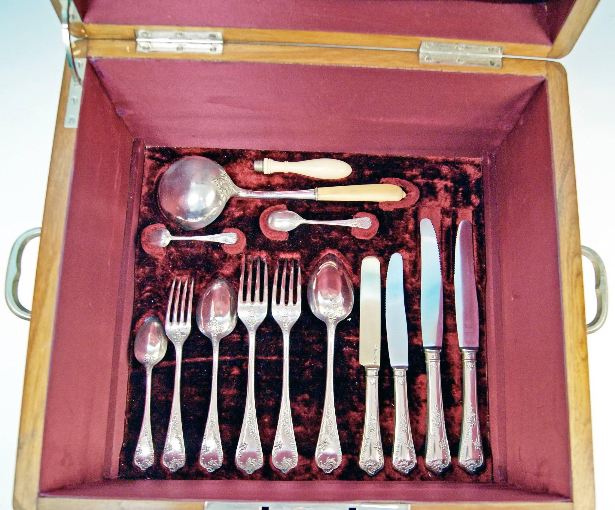 Silver Austria Vienna Set of Dishes Countess Sandizell-Lamberg by Klinkosch 8