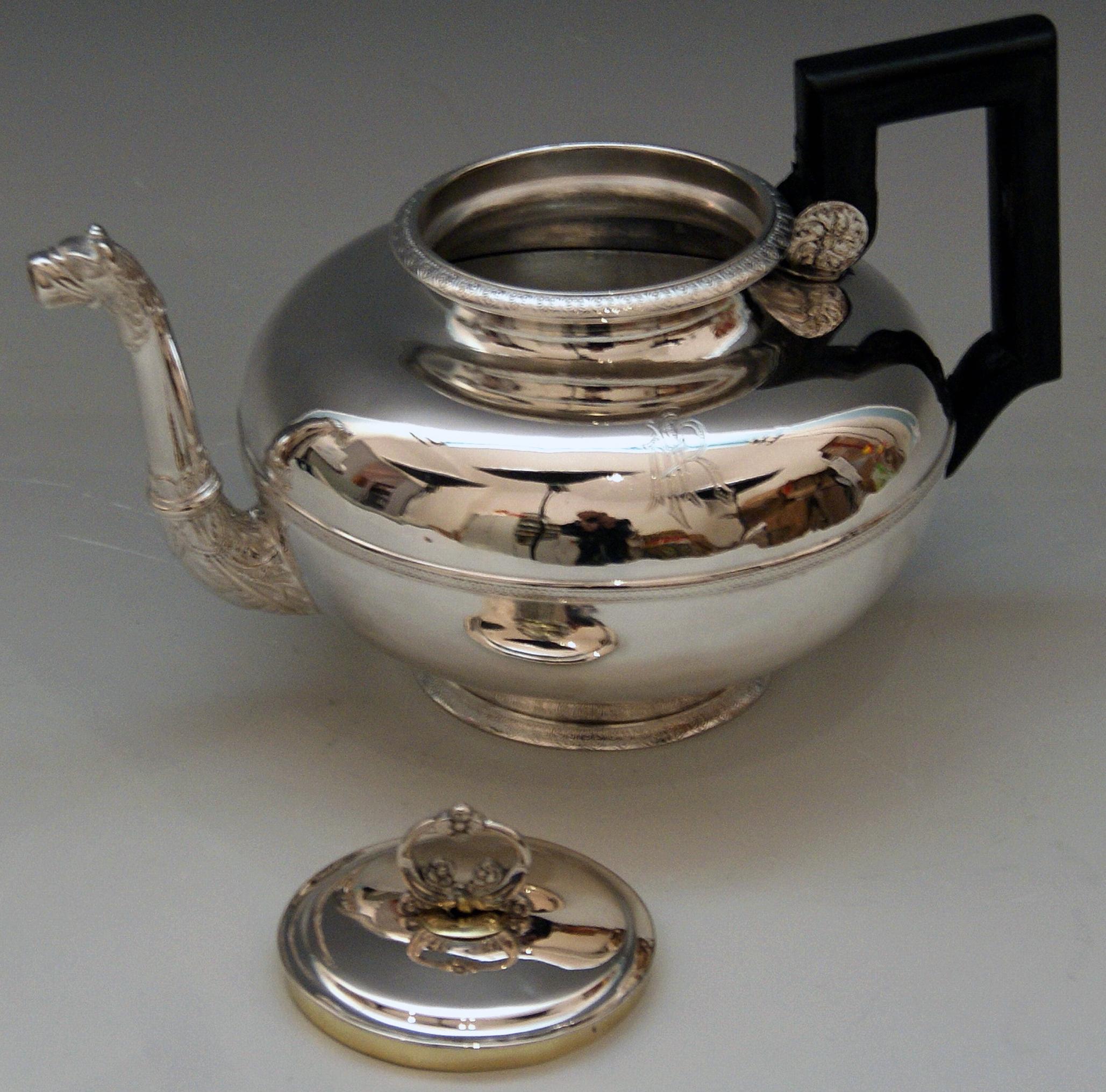 Austrian Silver Austria Vienna Tea Pot Biedermeier Period by Christian Sander Made 1829