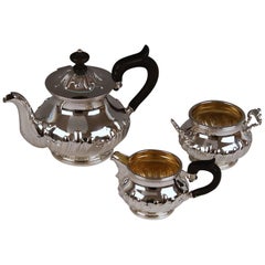 Silver Austria Vienna Tea Pot Sugar Bowl Creamer Baroque Style Klinkosch 1880