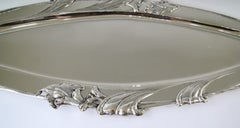Silver Austrian Art Nouveau Serving Platter Length Viennna, circa 1900