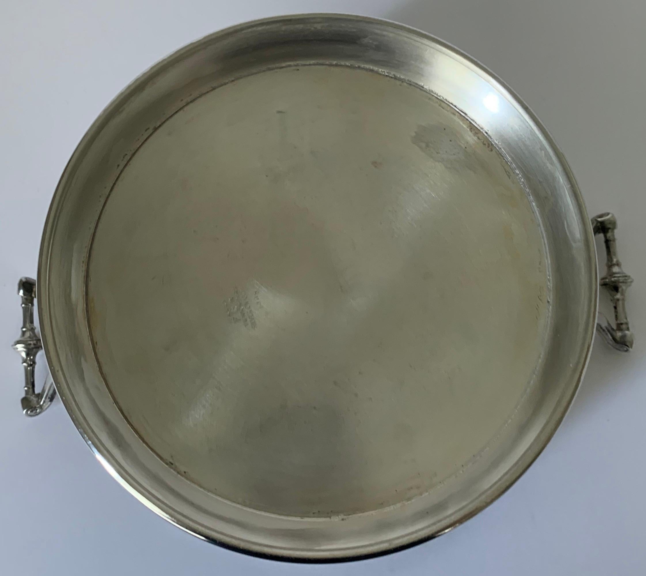 Silver Plate Silver Planter or Bucket with B Monogram For Sale