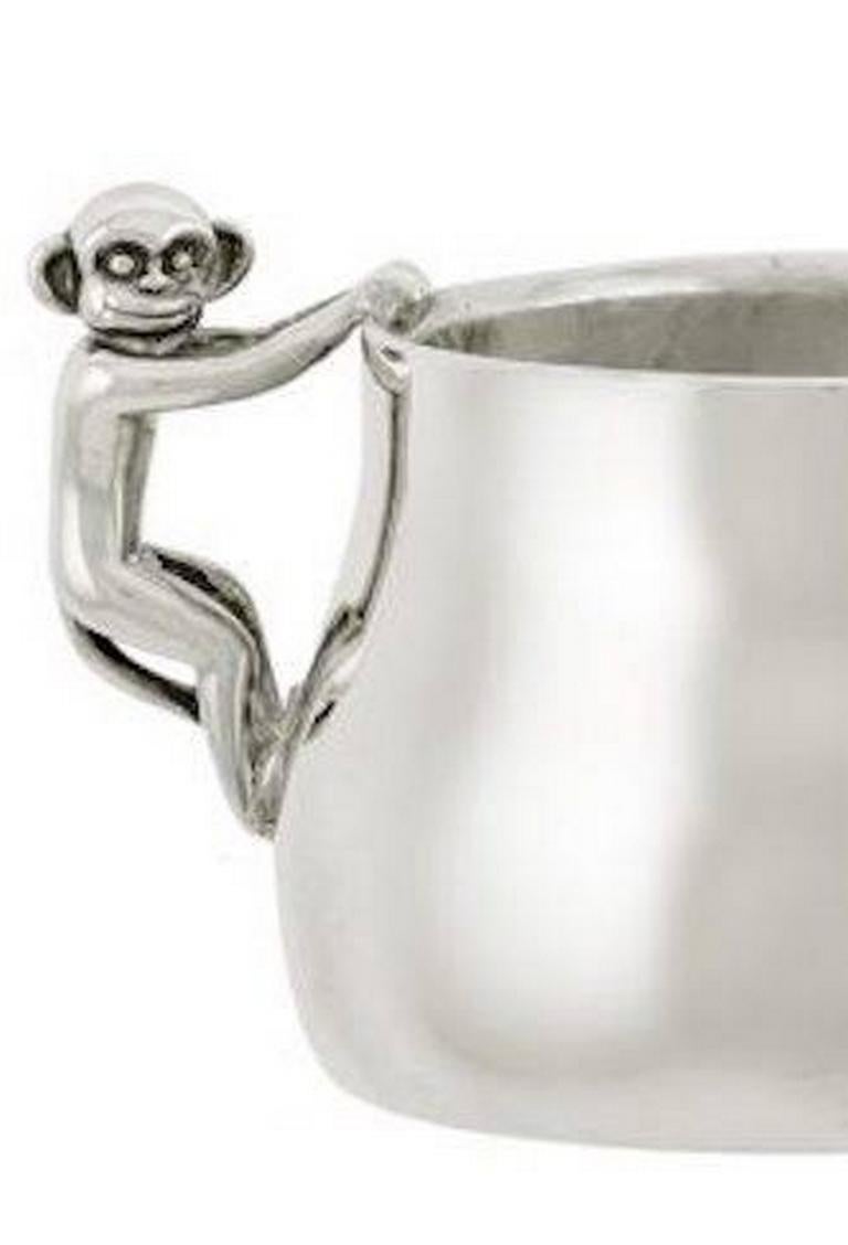 Contemporary Silver Baby Cup (Spoon Included) by John Landrum Bryant For Sale