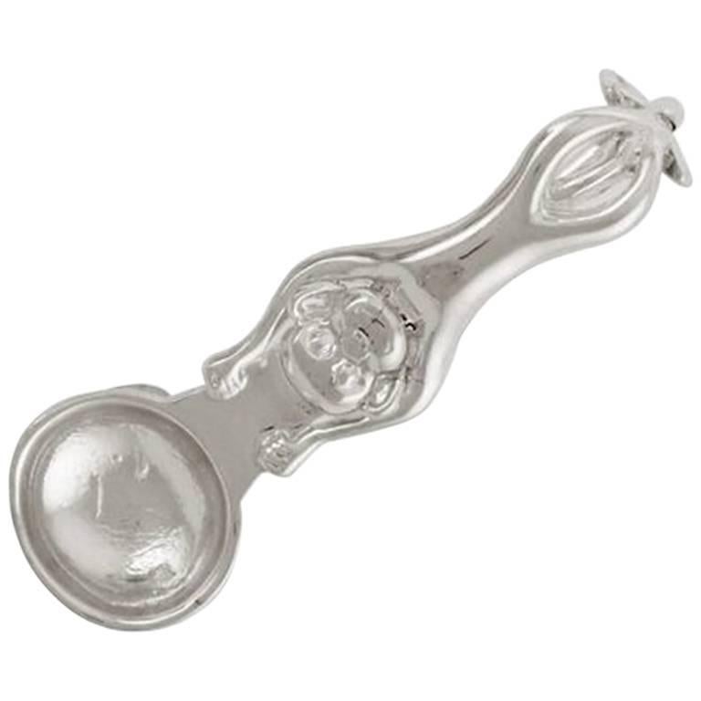 Women's or Men's Silver Baby Plate (Spoon Included) by John Landrum Bryant For Sale