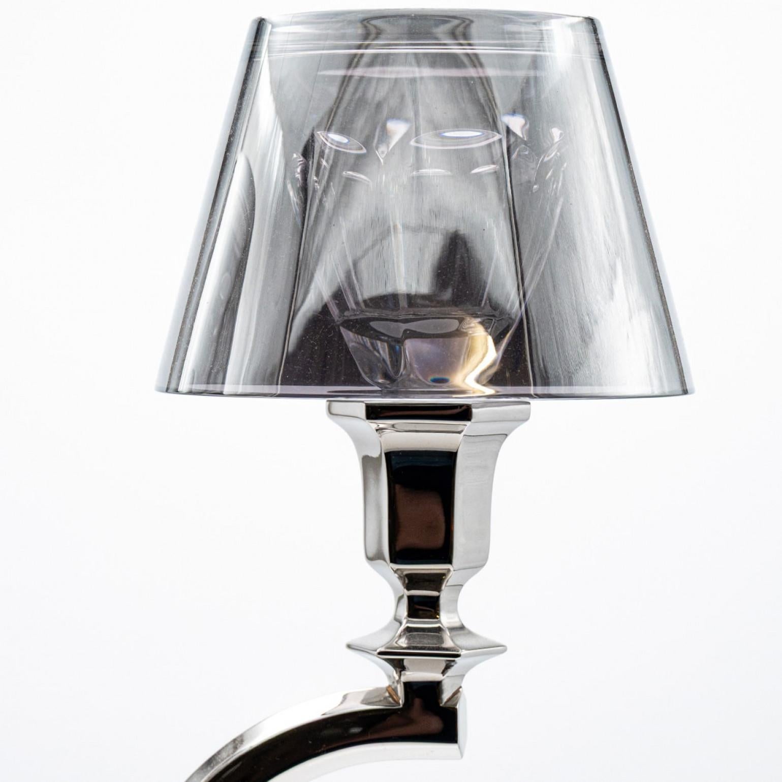 Portacandele in argento Baccarat Harcourt Our Fire a due braccia Philippe Starck, Francia In condizioni buone in vendita a Rijssen, NL