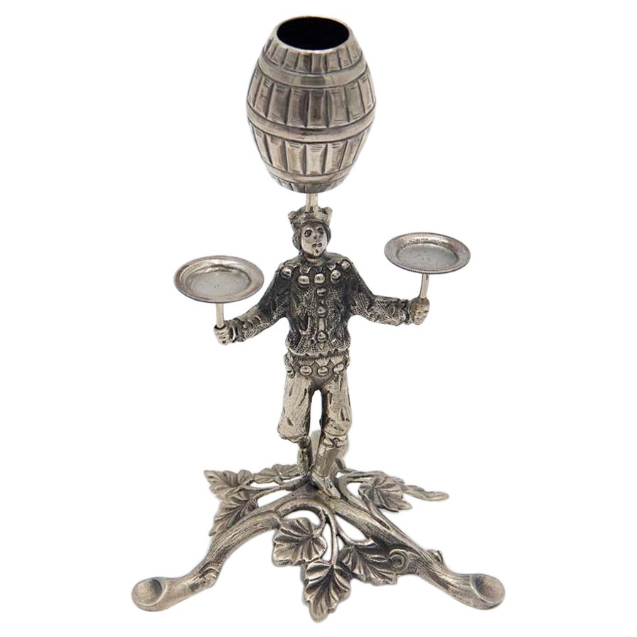 Silver balancing toothpick holder For Sale
