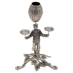 Silver balancing toothpick holder