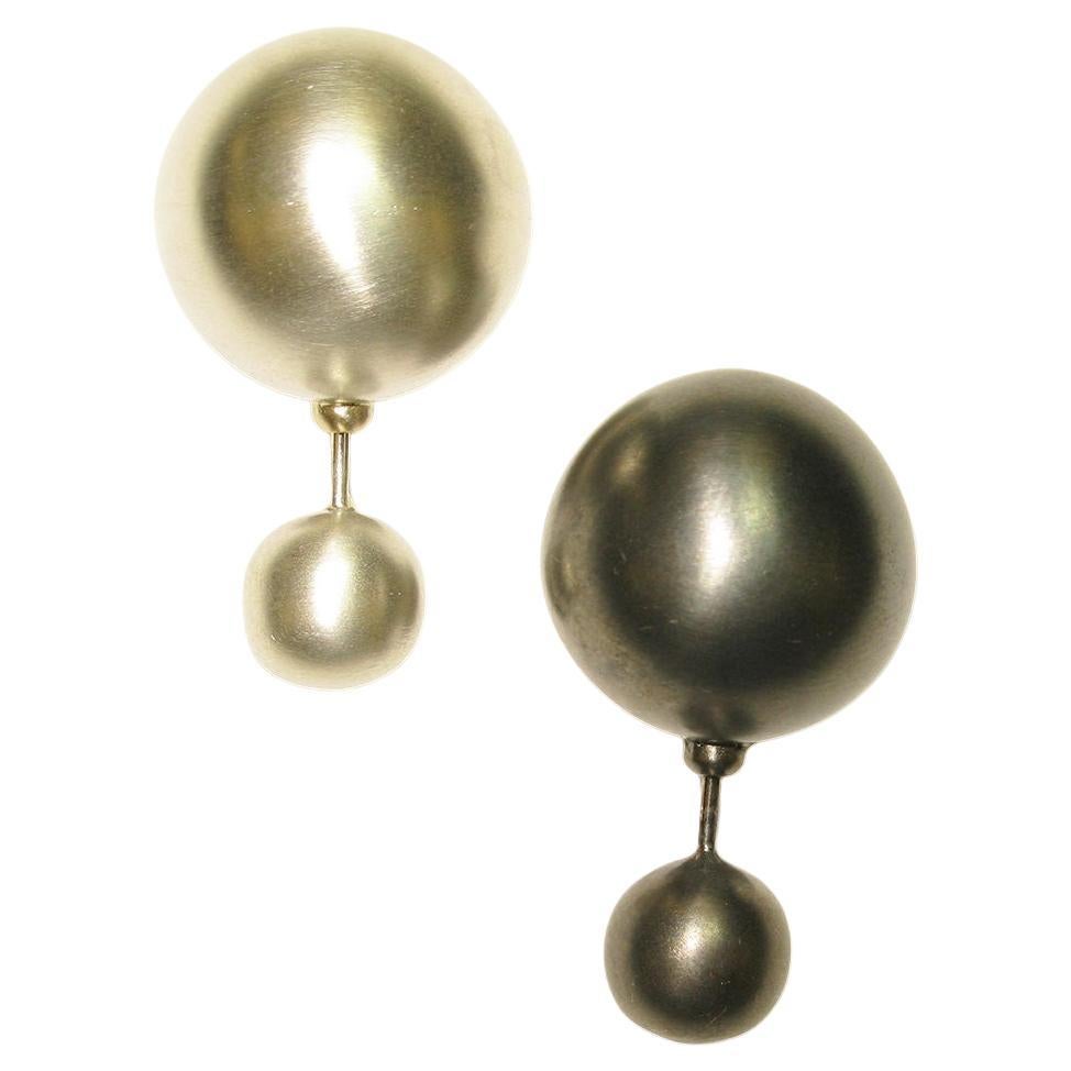Silver Ball Tunnel Earring For Sale
