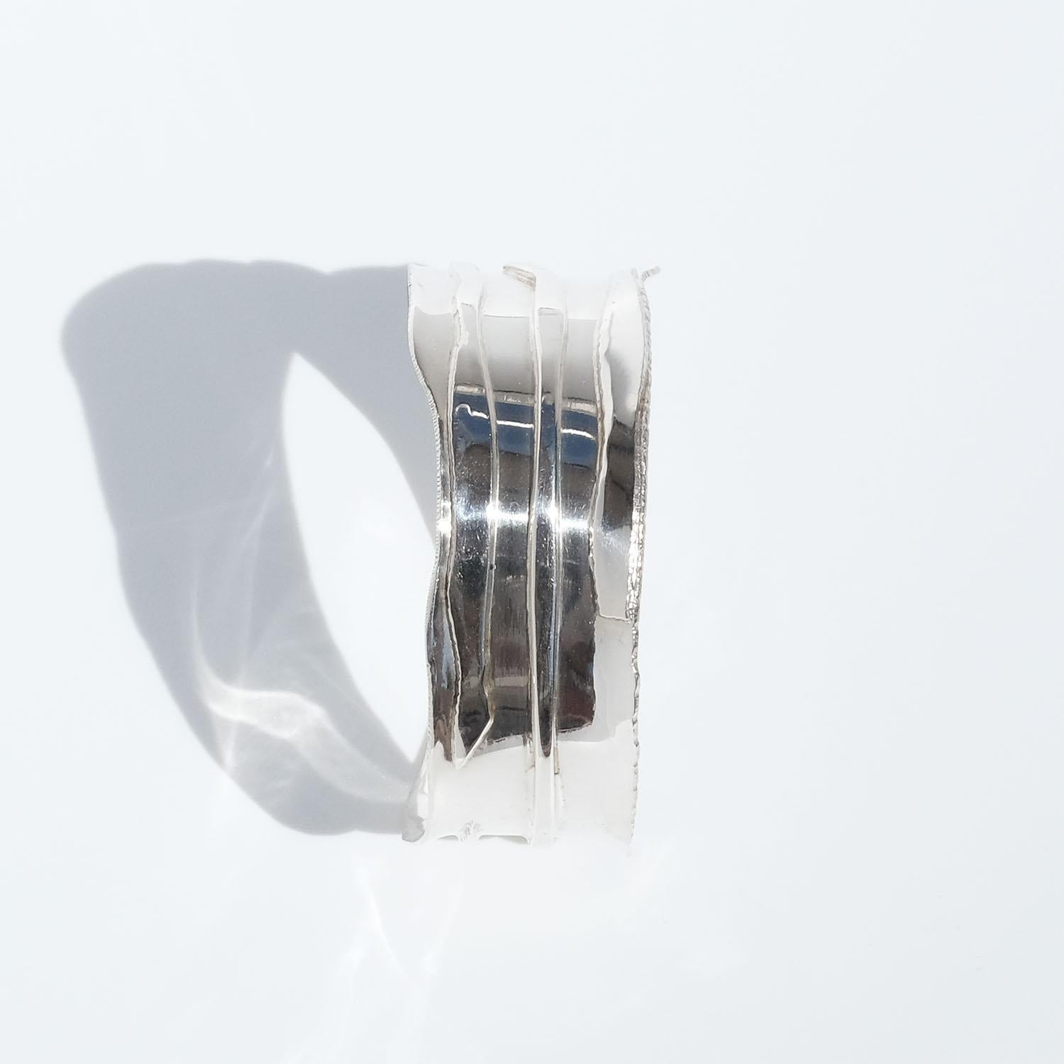 Silver Bangle Bracelet by Swedish Claës Giertta Made Year 1977 1