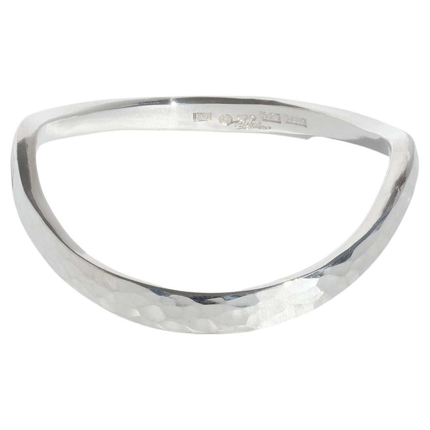 Silver Bangle by Swedish Mastersmith Rey Urban, Made Year 1986 For Sale at  1stDibs