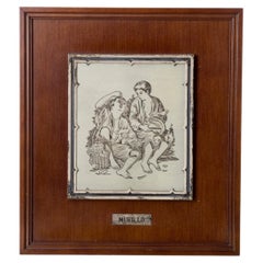 Silver - 'Bartolomé Esteban Murillom' silver plaque
