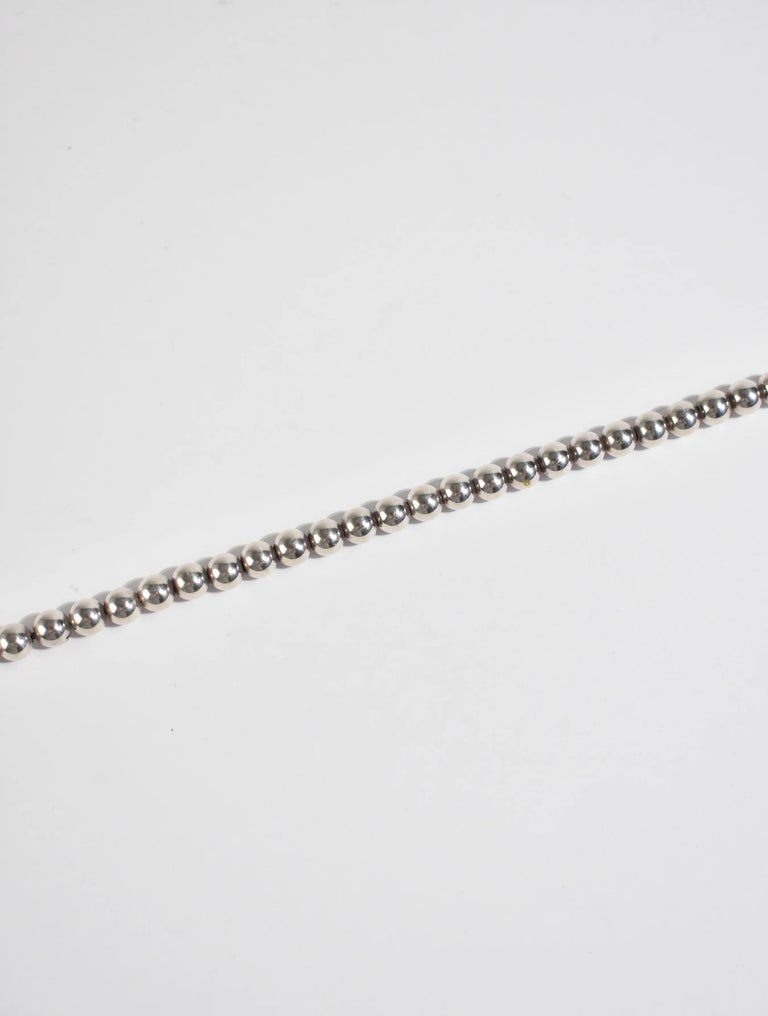 Silver Beaded Bracelet For Sale at 1stDibs