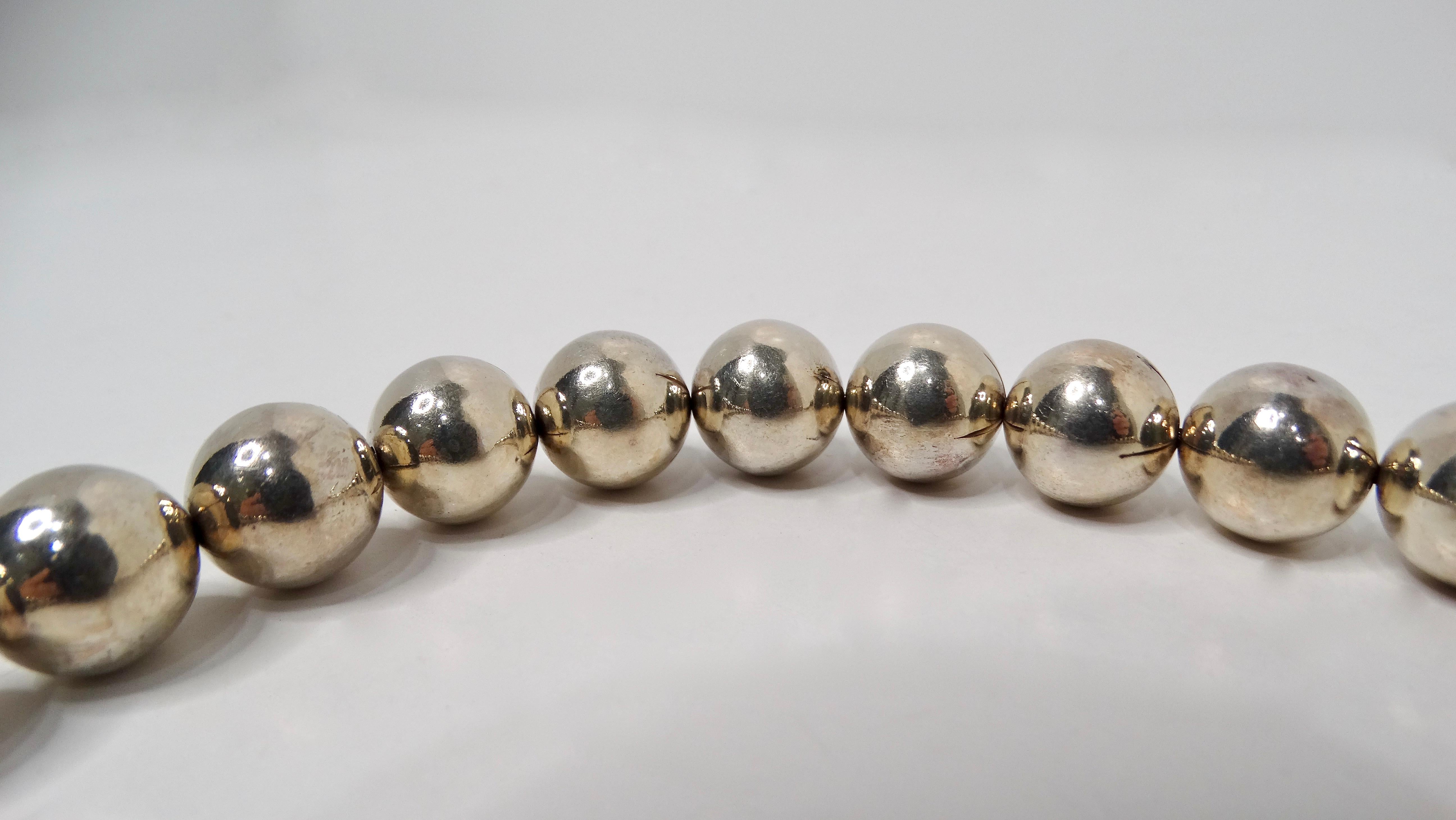 Collana di perline in argento In condizioni buone in vendita a Scottsdale, AZ
