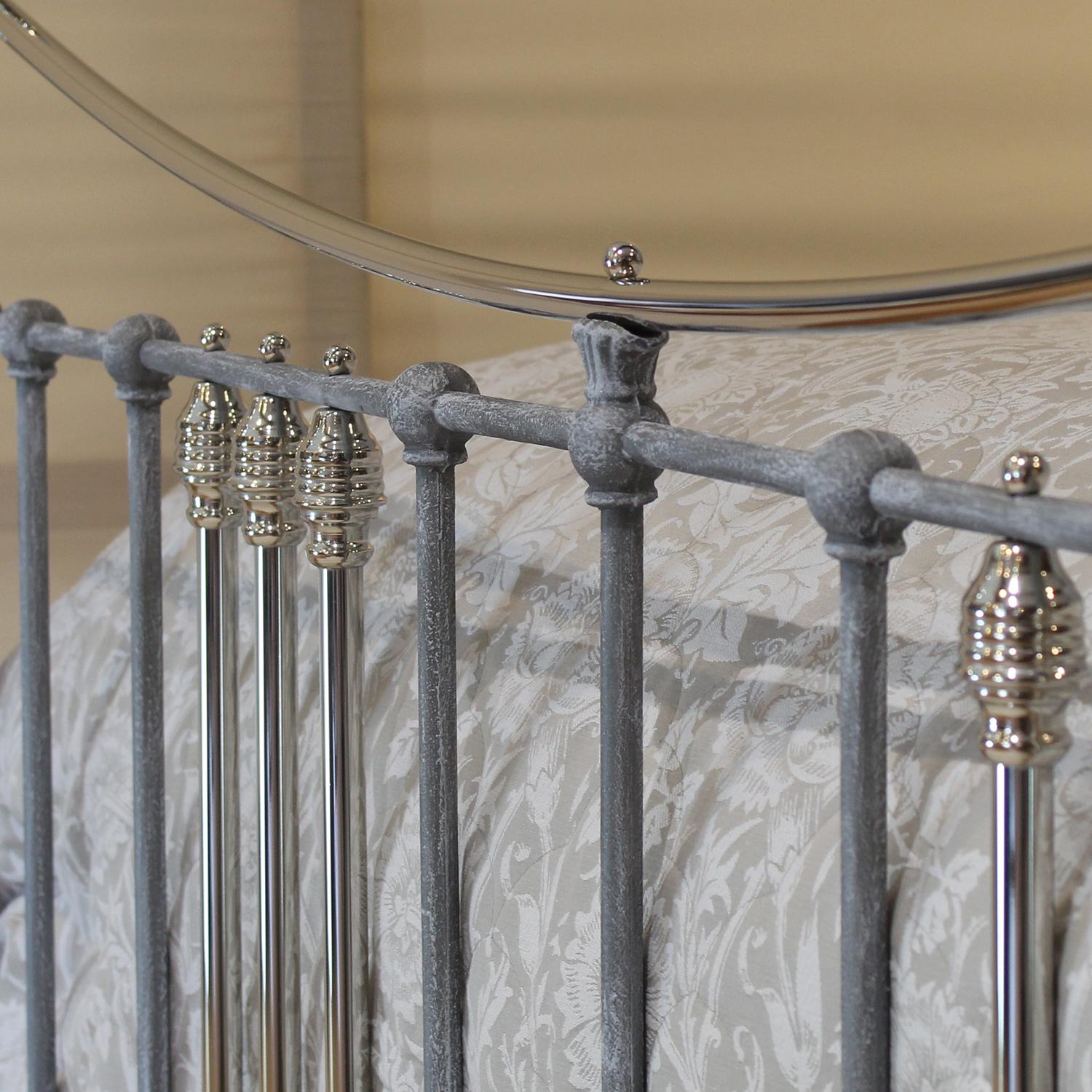 Cast Silver Bed with Nickel Plating MK265