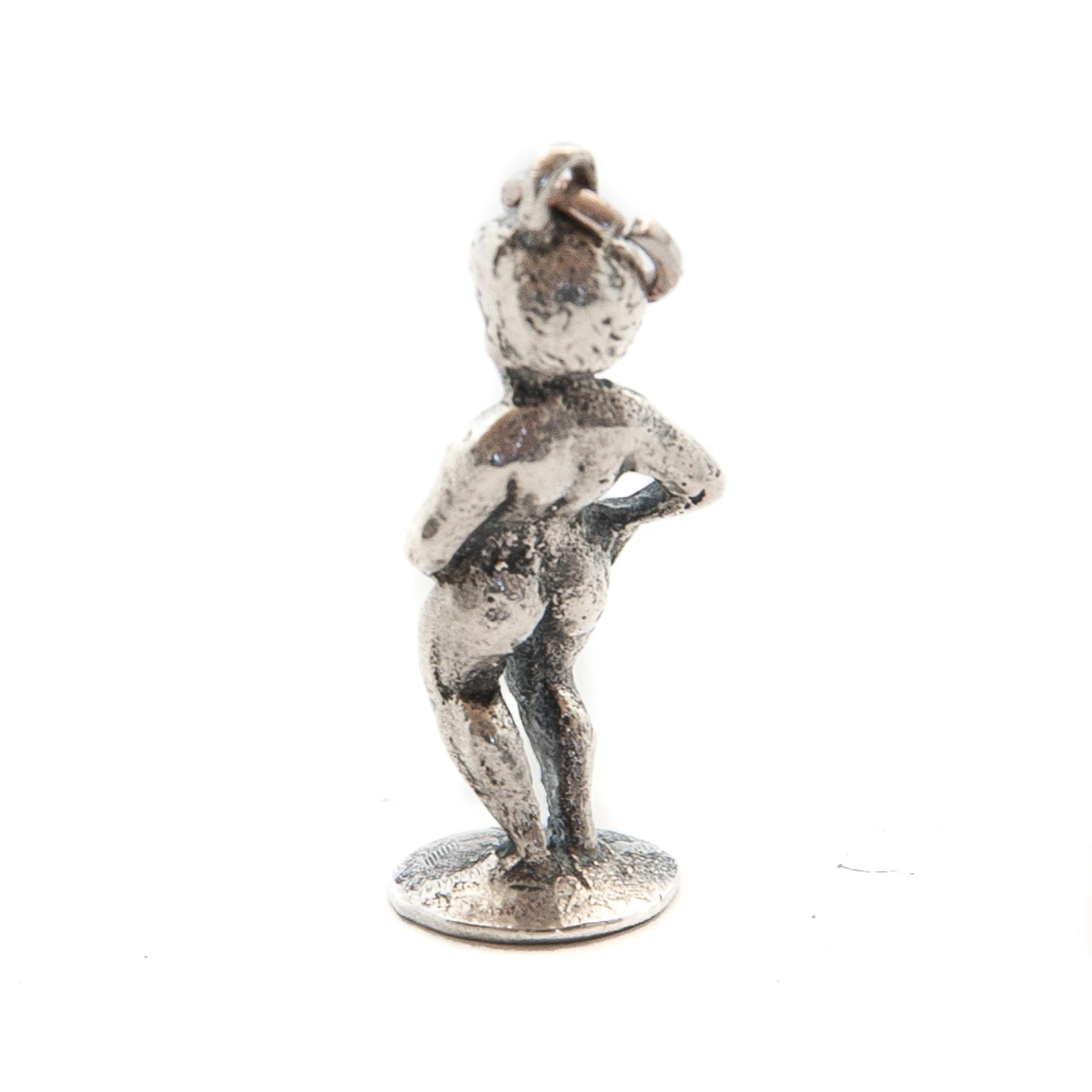 Belgische Manneken Pis-Silber-Charm-Anhänger für Damen oder Herren