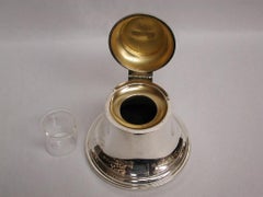 Silver Bell Shaped Inkstand Dated 1921, Birmingham, A & J Zimmerman