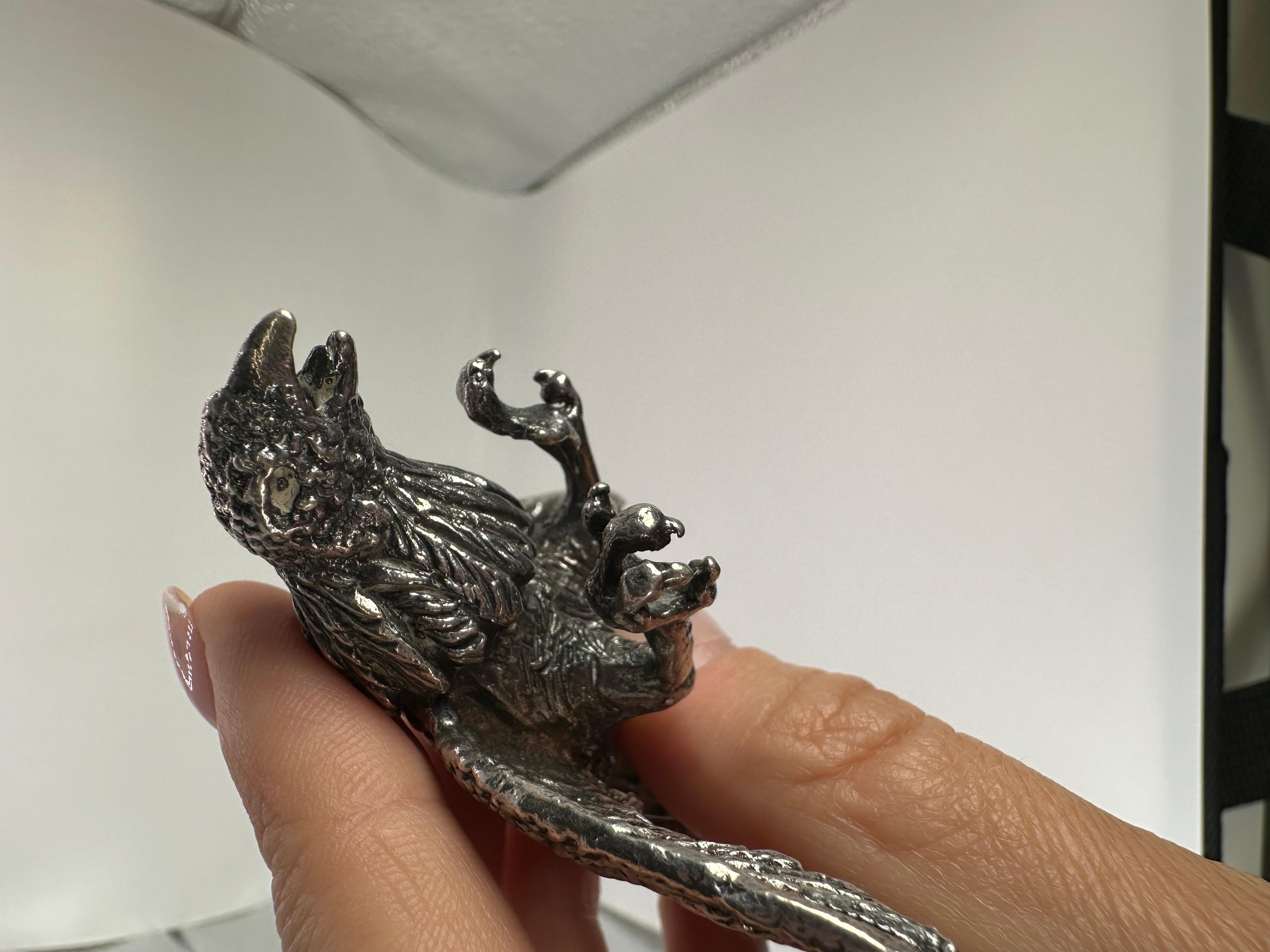 da uomo o donna Statua di uccello d'argento decorazione da tavolo per uccelli pesanti in vendita