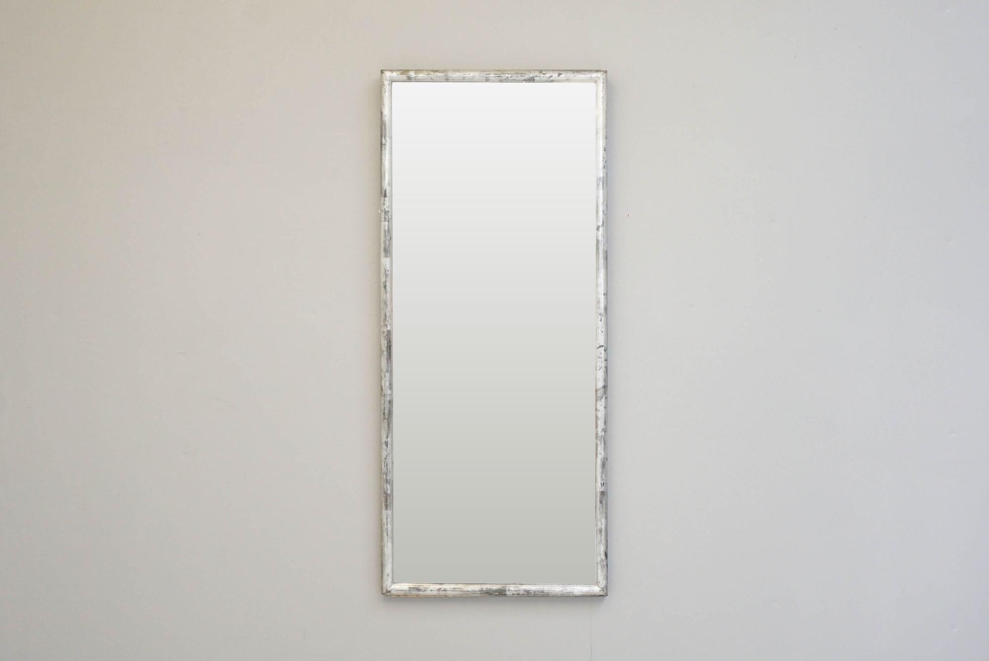 Silver Bistro Mirror In Excellent Condition For Sale In London, England