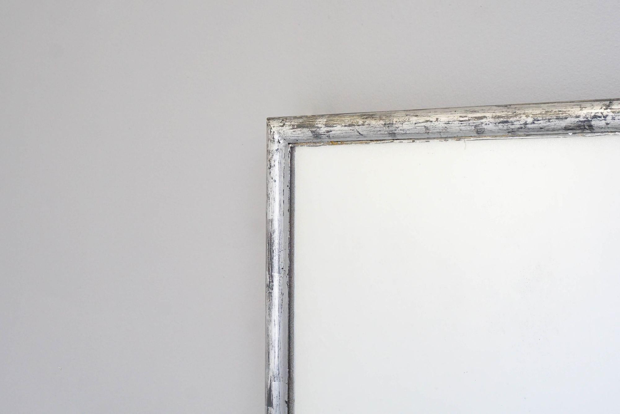 19th Century Silver Bistro Mirror For Sale