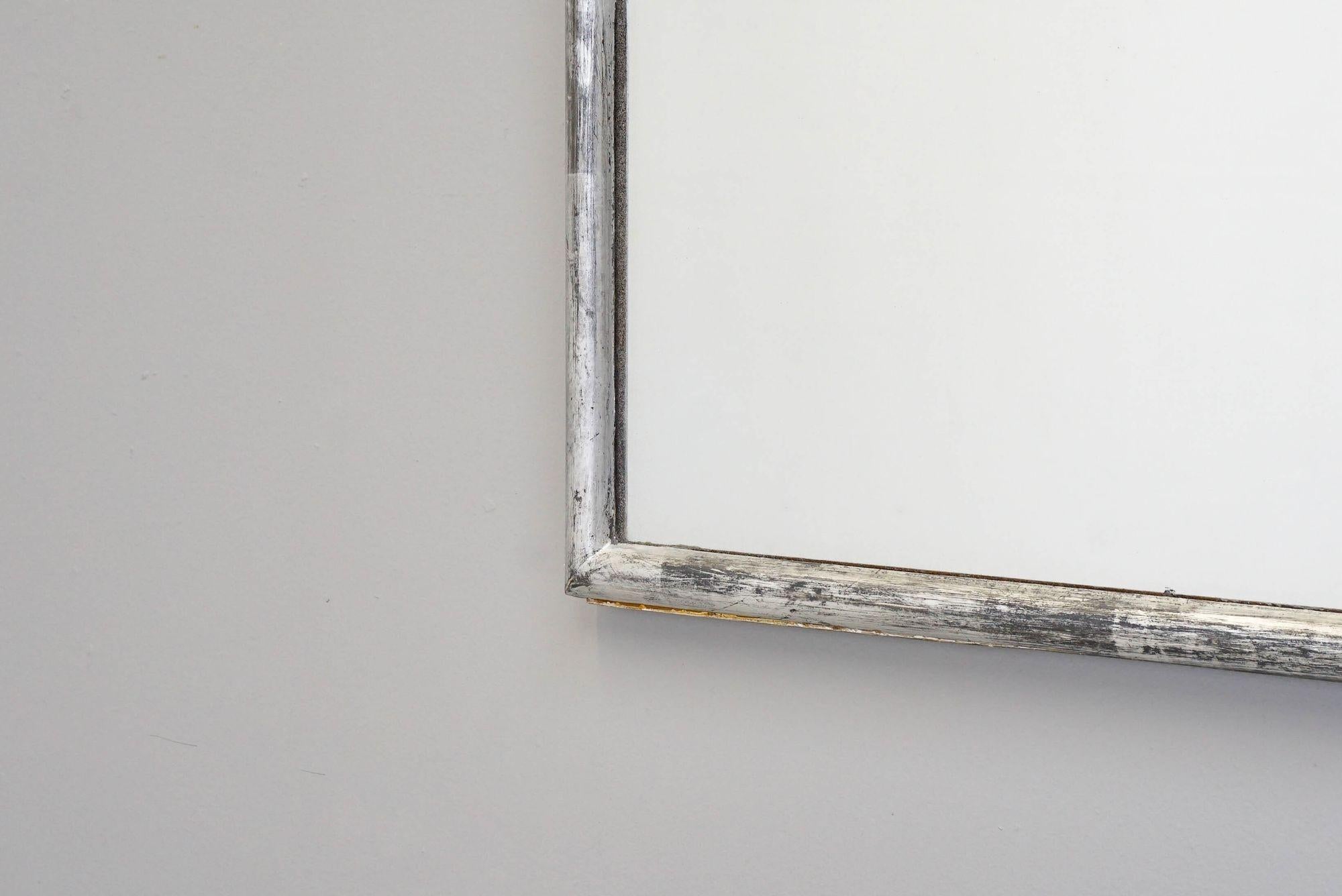 Silver Bistro Mirror For Sale 1