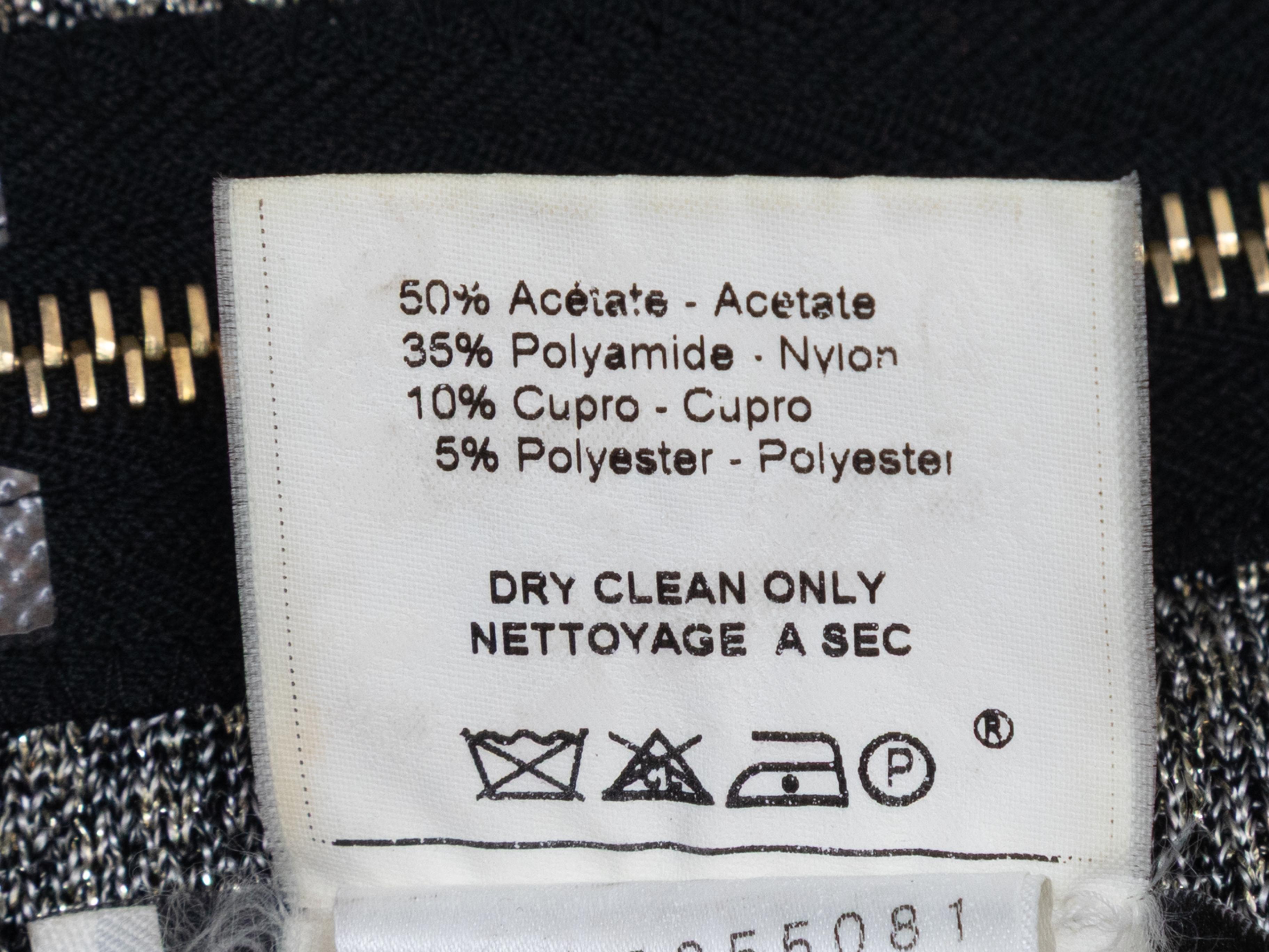 Top sans manches embelli par des fermetures à glissière A Silver & Black Christian Dior Taille FR 38 en vente 1