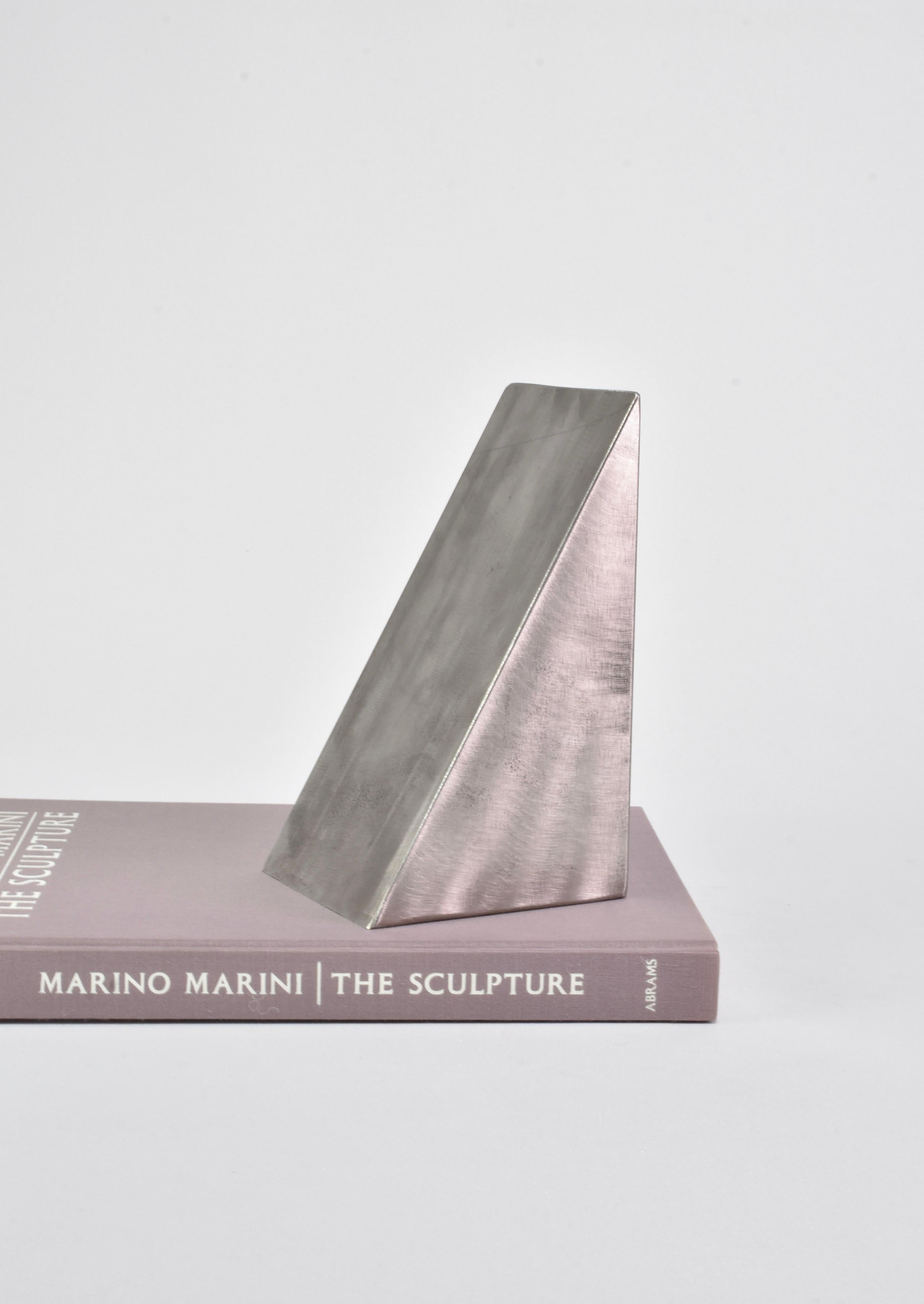 Steel Silver Bookends For Sale