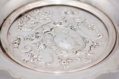 Silver bottle base with Portuguese coat of arms