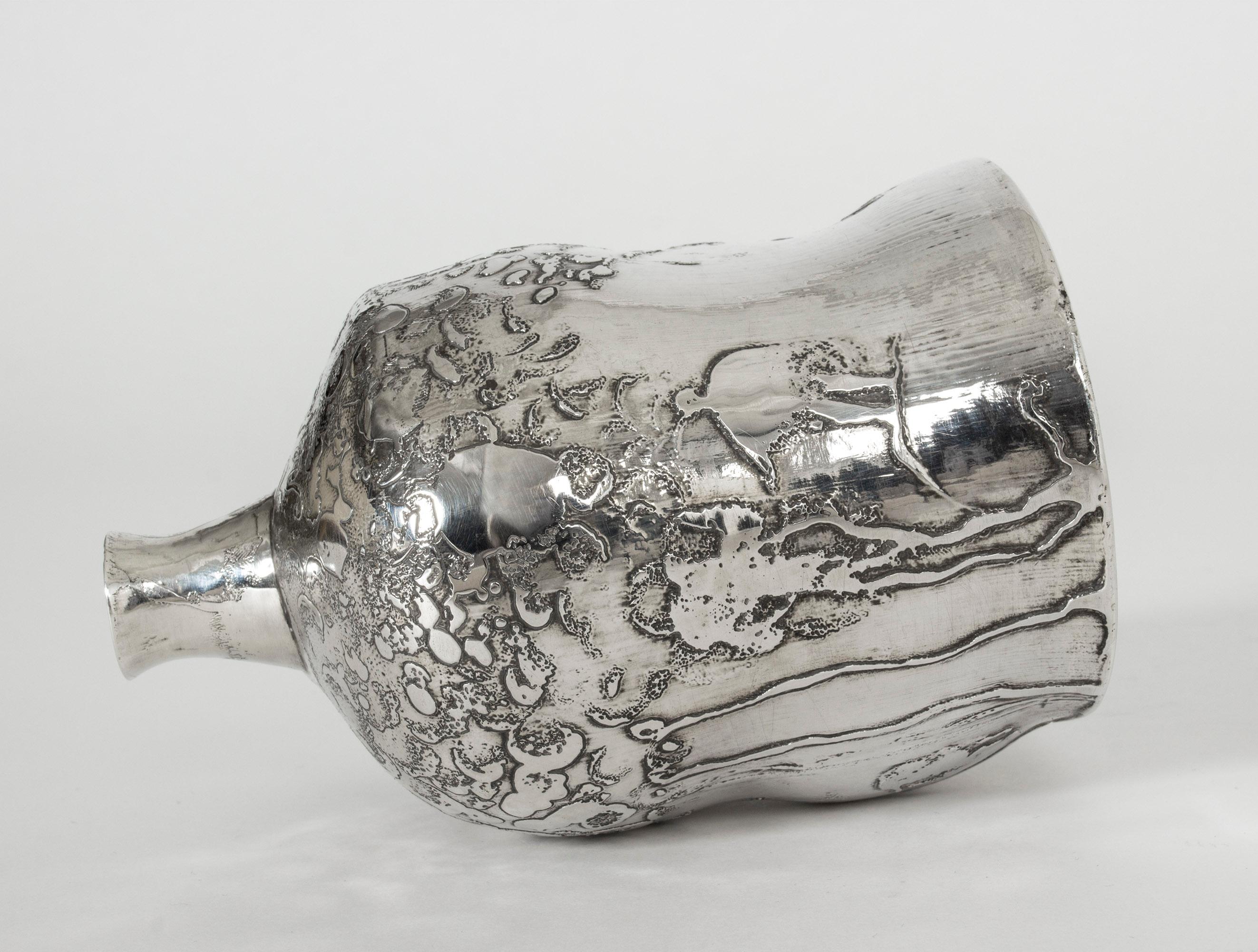 Scandinavian Modern Silver bottle by Olle Ohlsson