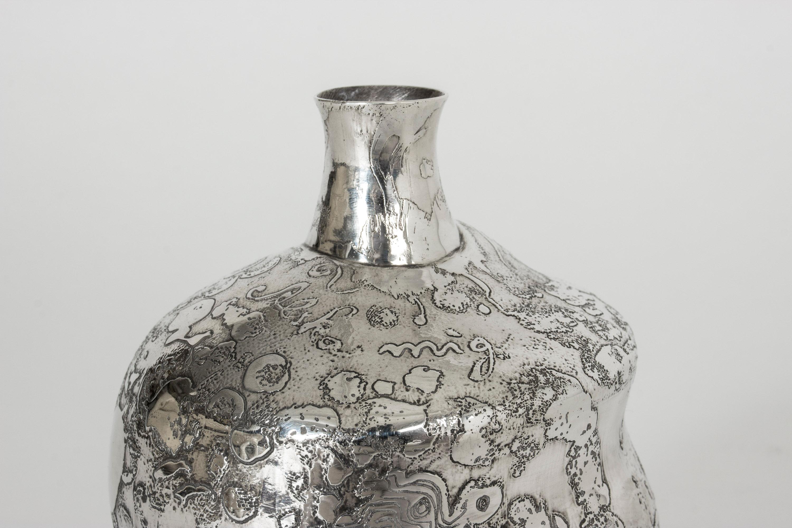 Swedish Silver bottle by Olle Ohlsson