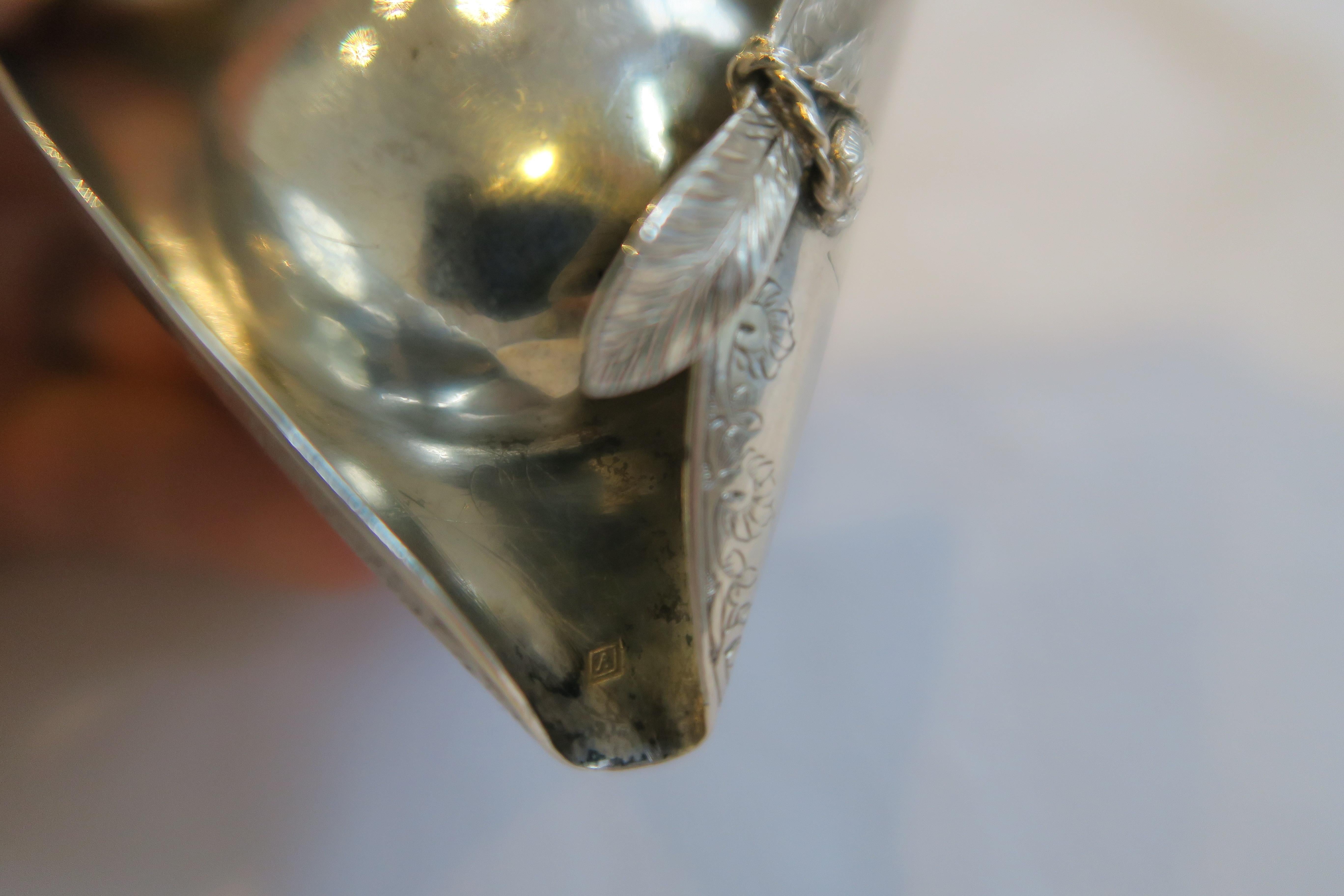 Austrian Silver Bottle Stopper in Shape of Napoleon's Hat For Sale