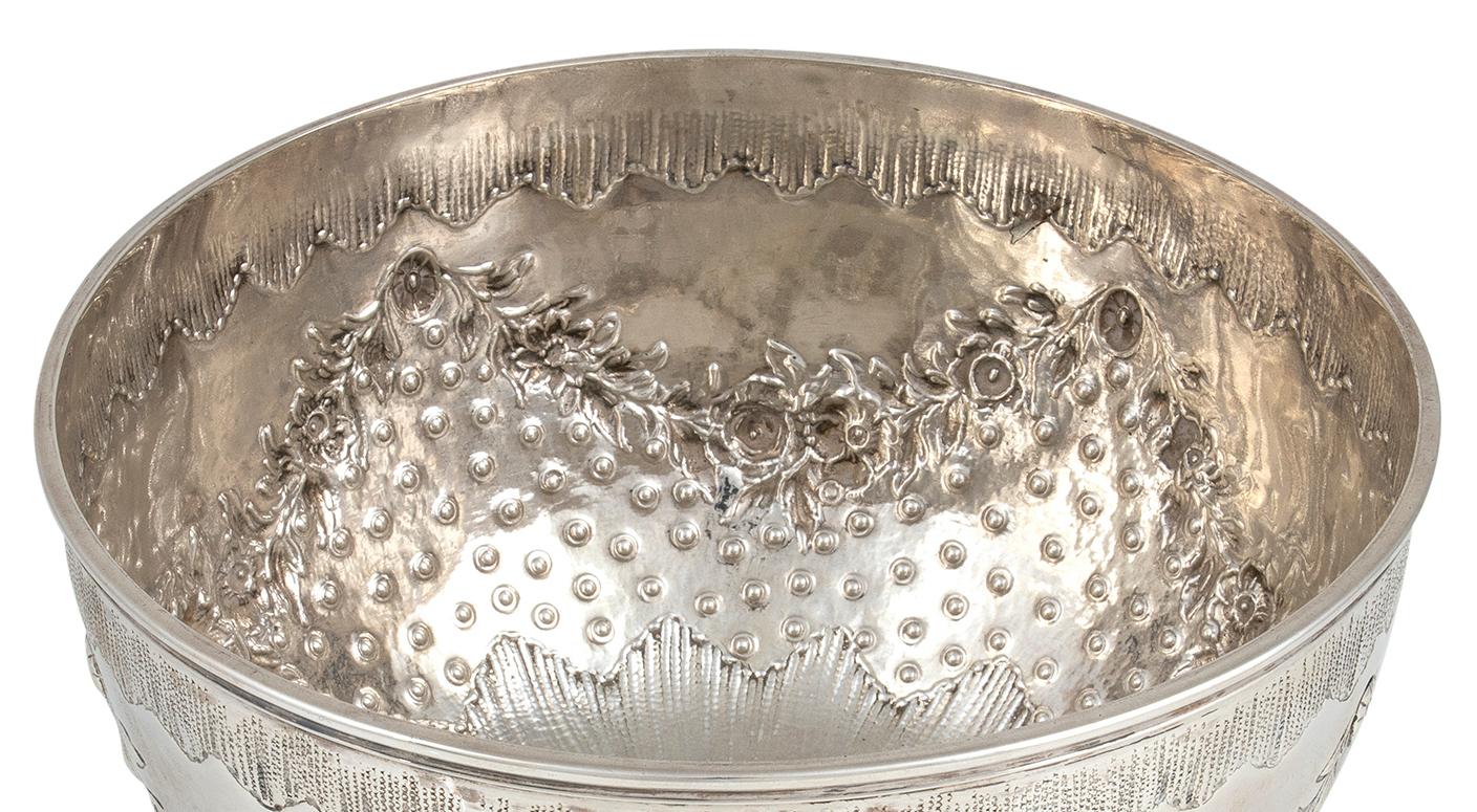 English Silver Bowl by J. Hunt and R. Roskell, England, 1905