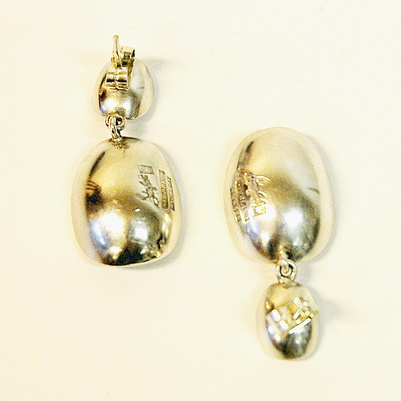 Swedish Silver Bowl earrings by Sigurd Persson for Heribert Engelbert AB, Sweden, 1957