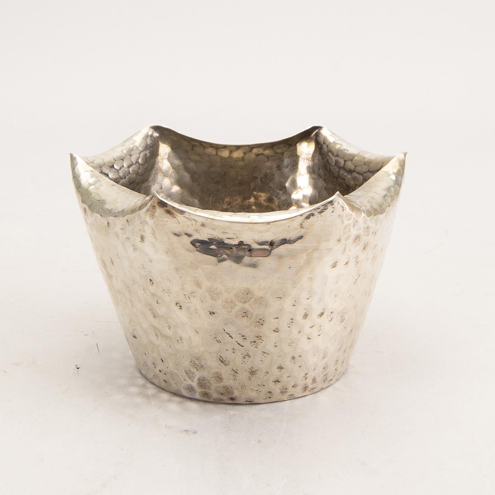 Sterling Silver Silver Bowl Mark of Adam Bentzen Graeser, Copenhagen, 1921 For Sale