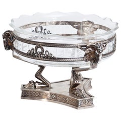 Silver Bowl with Glass Insert, Gabriel Hermeling, Cologne, circa 1900