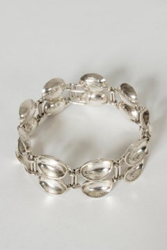 Silberarmband "Schalen" von Sigurd Persson für Stigbergt:: Schweden:: 1955