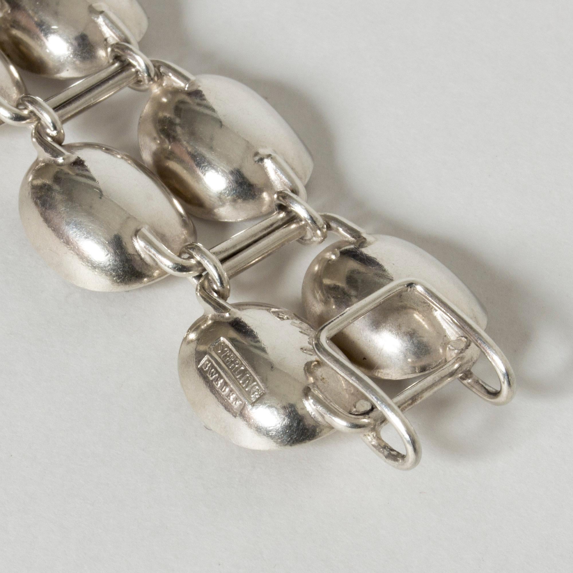 Silver “Bowls” Bracelet by Sigurd Persson for Stigbergt, Sweden, 1955 1