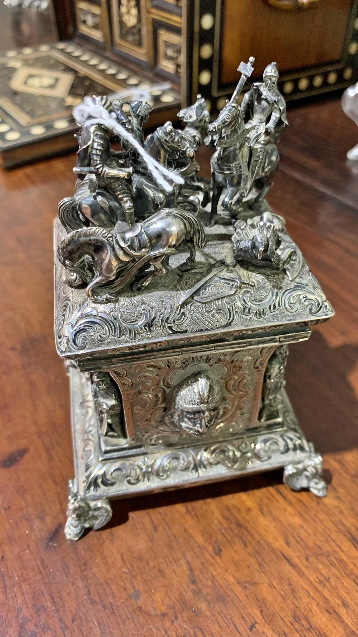 Baroque Silver Box Austria-Hungary 18th Century For Sale