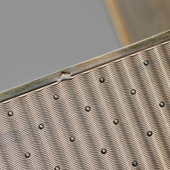 Caja de plata de Emilie Langlois Interior dorado fabricado en Francia, hacia 1940 Sello