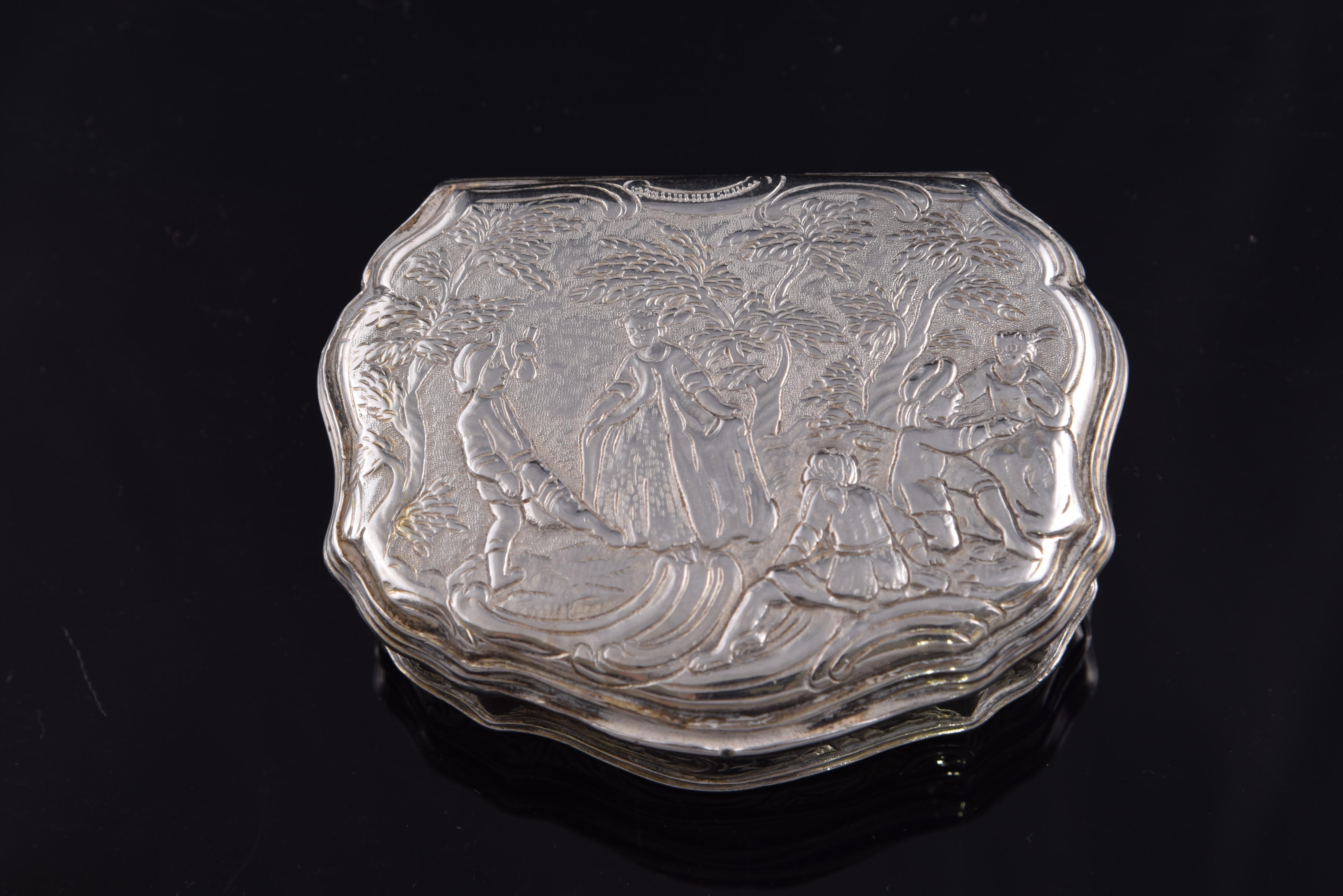 Neoclassical Silver Box, Possibly England, 19th Century