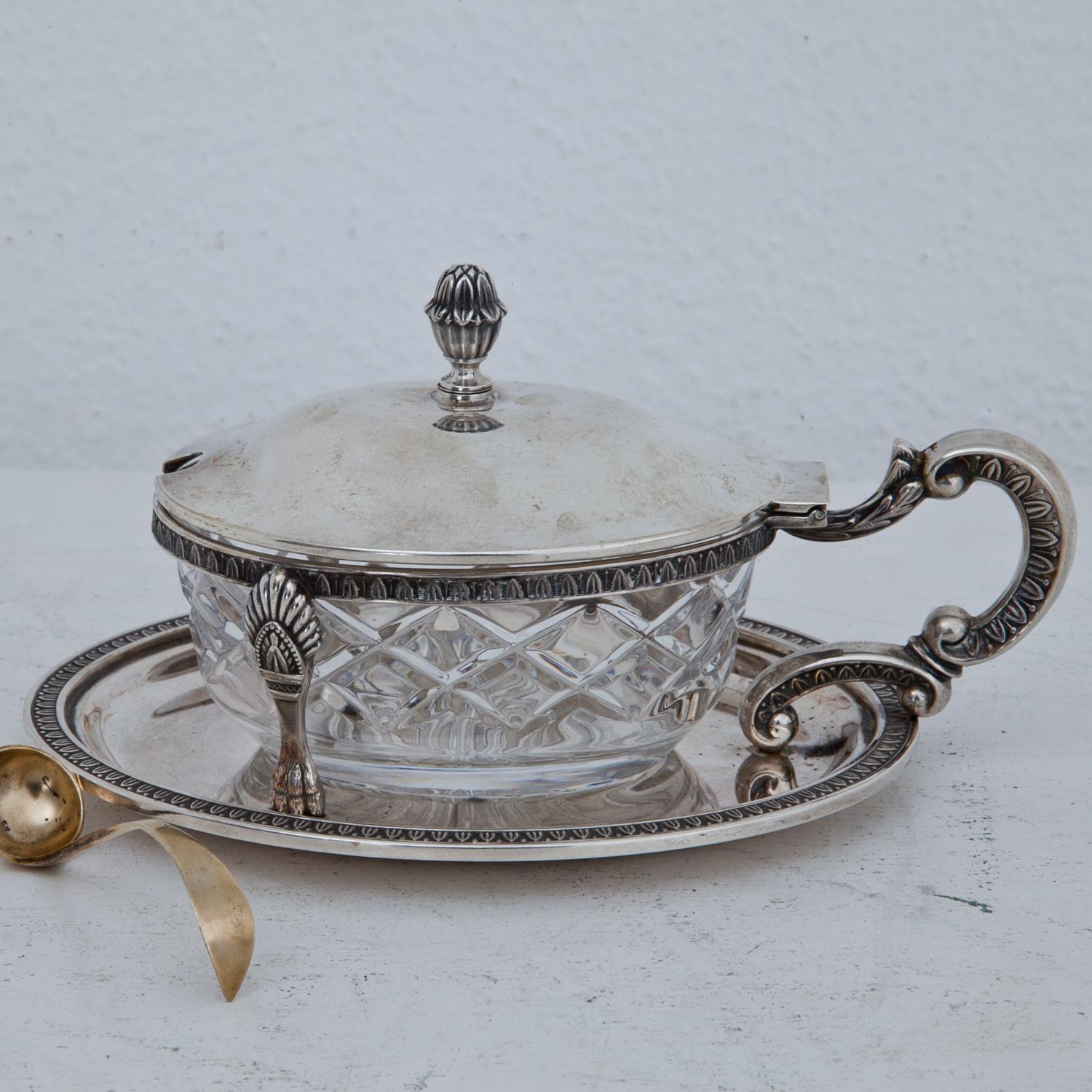 Silver Box with Spoon, 19th Century 2