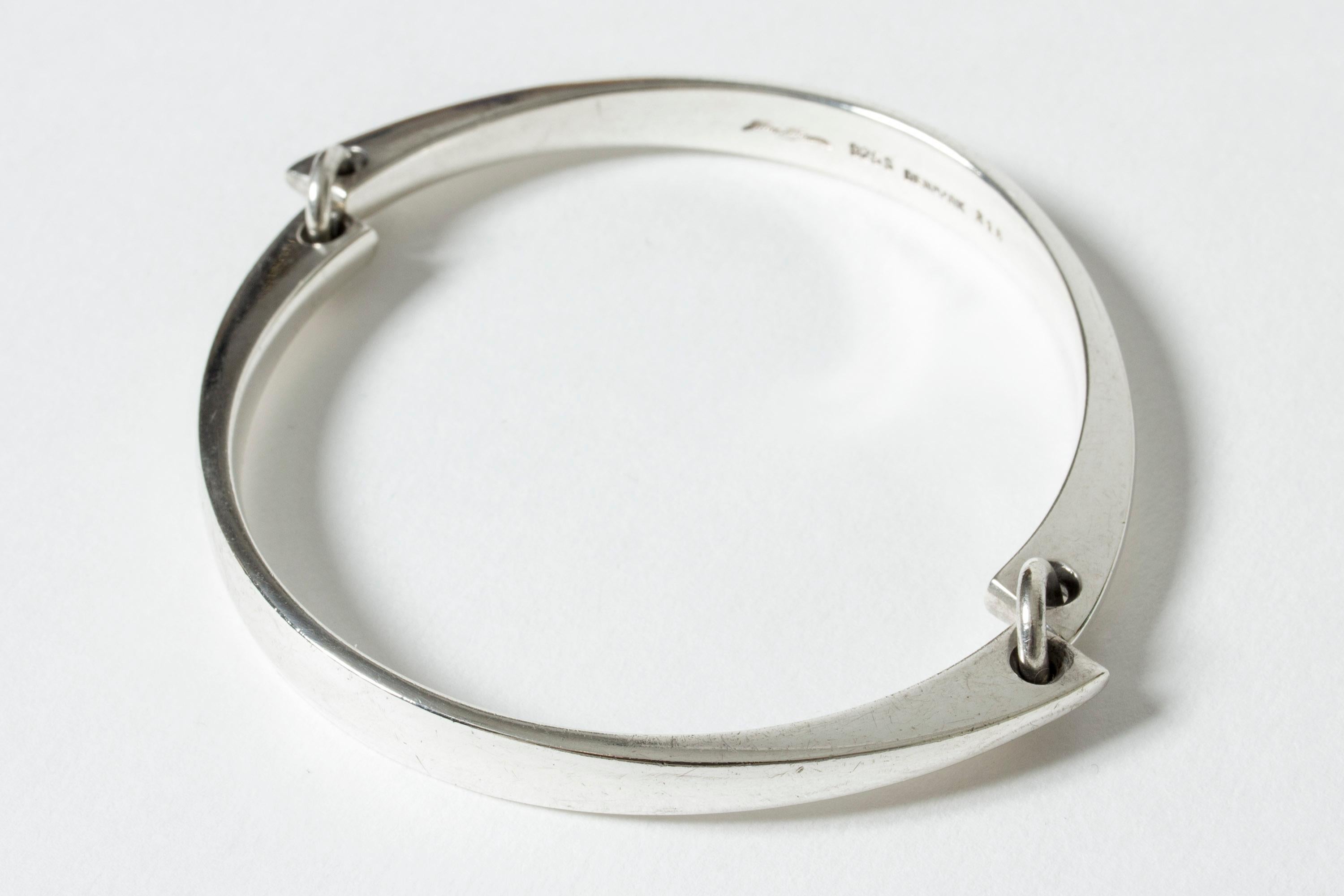 Women's or Men's Silver Bracelet by Bent Gabrielsen Pedersen for Hans Hansen, Denmark, 1960s